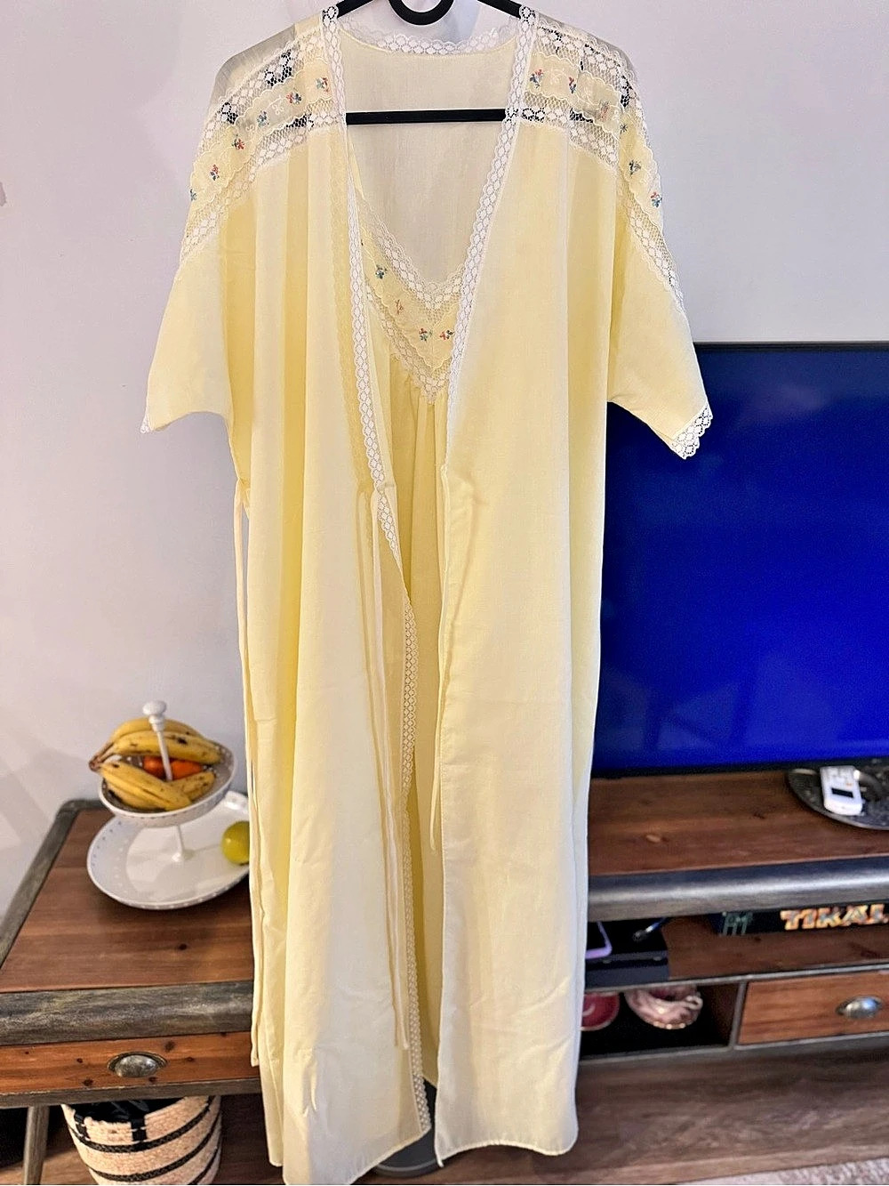 Vintage French Maid 2-piece peignoir set
 Size Medium